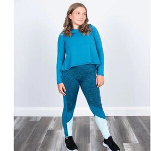 Jill Yoga Girls Kids Mesh Yoke Split Back T-Shirt